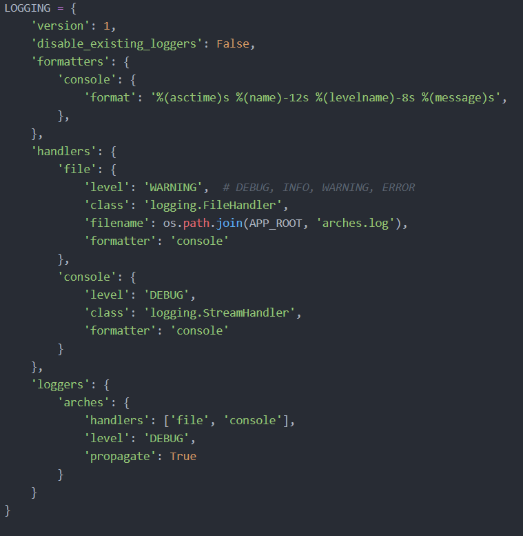 Log Configuration