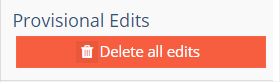 Provisional Edits Menu